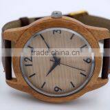 2016 High Quality Natural Bamboo Retro Round Dial Wood Watch thumbnail-4