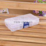 15.4X7X3cm Slots Transparent Plastic DIY Tool Organizer Jewelry Bin Storage Box With Dividers