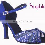 Suphini Beautiful Blue Satin Ballroom Dancing Adult Shoes thumbnail-2