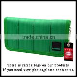 Japstyle Wallet JDM Version Racing Seat Fabric and Leather Wallet for Racing JDM Racing Wallet Green
