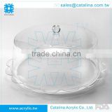 Taiwan Manufacturer High Quality Acrylic Banquet Pastry Tray Buffet Supplies Cake Plate Serving Tray