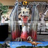 MY Dino-C099 Life Size Fiberglass Dragon Head Statue for Indoor Decor