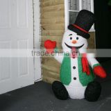 Inflatable LED Lit Fabric Snowman 120cm (4ft)/Inflatable fabric Snowman Decoration