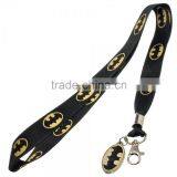 Batman Bat Logo Lanyard Keychain Black thumbnail-1