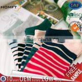 Autumn Pinstripe Cotton Youngth Low Tide Fashion Socks thumbnail-1