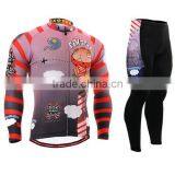 2016 Spring New Cartoon Design Red Long Sleeve Men Women Cycling Clothing China Cheap Custom Pro Team Cycling Jersey thumbnail-1
