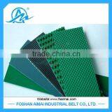 Low noise fabric PVC grass conveyor belt for material handling