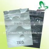 Customize Printed Black Aluminum Foil Zip Lock Bag With Tear Notch