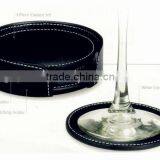 Black Leather Drink/tea Coasters thumbnail-1
