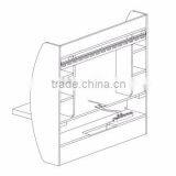 Space Savings Wooden Simple Computer Desk On The Wall thumbnail-3