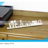 WELCOME Home Door White Wooden Word Sign thumbnail-3