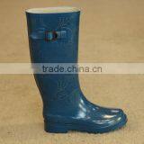 2017 Ladies New Design Blue Rubber Rain Boots thumbnail-1