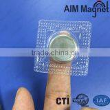 Machine Washable 15*2mm Strong Neodymium Magnet With PVC Film Covered for Clothes thumbnail-1