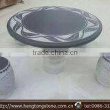Luxury Large Round Marble Dining Table Set 6 Chairs thumbnail-1