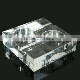 Engraved Crystal Glass Ashtray thumbnail-1