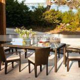 2017 Trade Assurance Hot Sale New Design All Weather Outdoor pe Rattan Simple Table Set for Garden thumbnail-1
