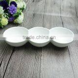 Unique Design Customized Bulk Stock White Devide Ceramic Round Soup&Salad&Snack Bowl thumbnail-2