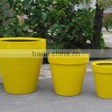 Yellow Glossy Fiberstone Planters Polystone Planter, Fiberglass Lightweight and Durable for Flower and Garden Pots thumbnail-1