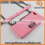 Silicon Women Phone Wallet Phone Case Phone Bag With Stainless Steel Chain thumbnail-3
