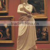 White Marble Thinging Woman Statue for Sale thumbnail-1