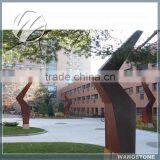 Custom Modern Public Artwork Corten Steel Sculpture for Outdoor Decoration thumbnail-1