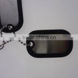 AP01-79 Fashion Stainless Steel Dog Tag With Rubber Edge and Metal Ball Chain, 2PCS Metal Tag thumbnail-3