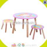 Wholesale Cute Style Baby Wooden Table and Chairs Household Top Quality Wooden Table and Chairs Set W08G092 thumbnail-1