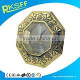 Home Decoration Metal Gold Plated Table Alarm Clock Decor thumbnail-1