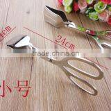 OEM Logo Cooking Tools Utensils 10inch Stainless Steel Kitchen Scissor Tongs , Bbq Scissor Tongs thumbnail-2