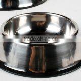 Best Selling Product Wholesale Skidproof Cheap 201 Stainless Steel Dog Bowl With Silicone Ring thumbnail-2