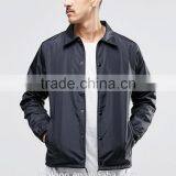 Custom Black Plain Button up Track Jacket thumbnail-1