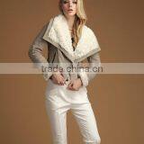 Multicolour Fashion Fox Fur 2014 Wool Overcoat Medium-long Fur Coat thumbnail-3