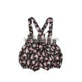 2017 Popular Summer Cotton Baby Floral Printed Straps Shorts Overalls With Top thumbnail-4