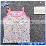 Wholesale White Kids Cotton t Shirt Kids Girls Vest thumbnail-1