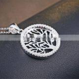 New Fashion Jewelry Simple Circular Design 925 Silver Pendant thumbnail-2