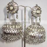 Silver Pearl Jhumka Earrings thumbnail-4