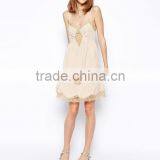 Lates Ladies Sexy Spaghetti Night Dress With Lace thumbnail-4