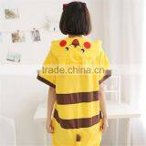 Cute Fashion Summer Clothing Man and Women Short Sleeve Pure Cotton Home Wear Pikachu Pajamas Jumpsuits thumbnail-3