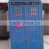 Punk Heavy Metal Fashion Doctor Who Box Blue Enamel 3D Tardis Blue Necklace thumbnail-2