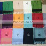 2017 Fashion New Arrival Lady Jacquard Plain Solid Color 2layers Silk Mixed Viscose Scarf Shawl thumbnail-2