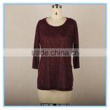 Ladies Sexy Fashion Blouse Back Lace Design Long Sleeve Korean Blouse thumbnail-2