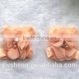 Wholesale Foot Flower Chiffon Accessories Foot Ornaments Baby Photography Shooting Props Baby Pearl Foot Flowers thumbnail-5