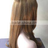 Natural Blonde Kinky Straight Wig Yaki Straight Brazilian Virgin Wigs Synthetic Hair Sexy Women Wig thumbnail-3