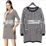 Black Button Down Women Cardigan Sweater Dress thumbnail-1