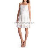 OEM.ODM Summer White Cotton Casual Ladies Maternity Dress thumbnail-1