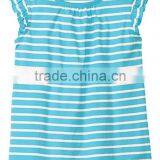 Hi Fashion Girls Striped t Shirt With Ruffled Sleeves