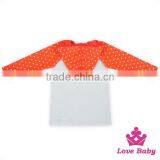 Toddlers Gold Polka Dot Raglan Shirt Long Sleeve Cotton Knitted Hooded Sweat Shirts Wholesale Girls Hooded Shirts For 0-6 Years thumbnail-5