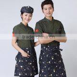 2016 Wholesale Custom Nice Restaurant Design Short Sleeve Uniforms Waitress Uniform thumbnail-5
