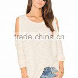 Hot Selling Open Shoulder Lace Applique Woman Sweater Wholesale Woman Blouse Design Sweater 2017 thumbnail-2