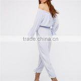 New Vintage Boho Clothing off Shoulder Summer Jumpsuits for Women thumbnail-3
